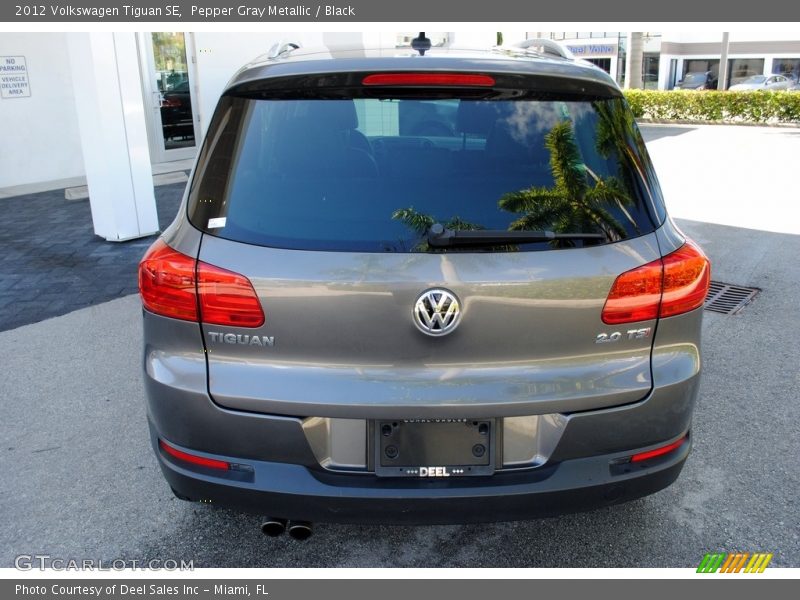 Pepper Gray Metallic / Black 2012 Volkswagen Tiguan SE