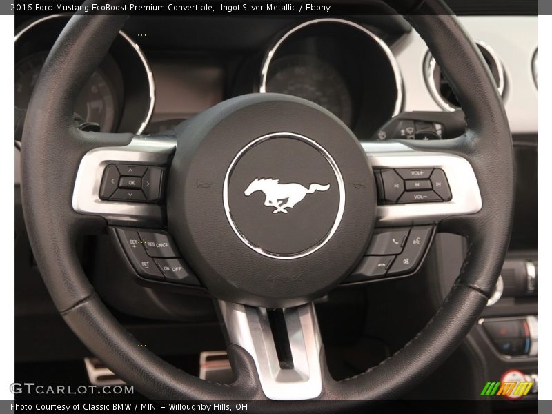 Ingot Silver Metallic / Ebony 2016 Ford Mustang EcoBoost Premium Convertible