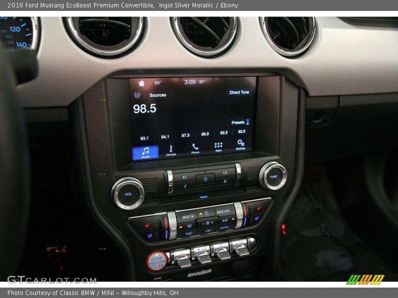Ingot Silver Metallic / Ebony 2016 Ford Mustang EcoBoost Premium Convertible