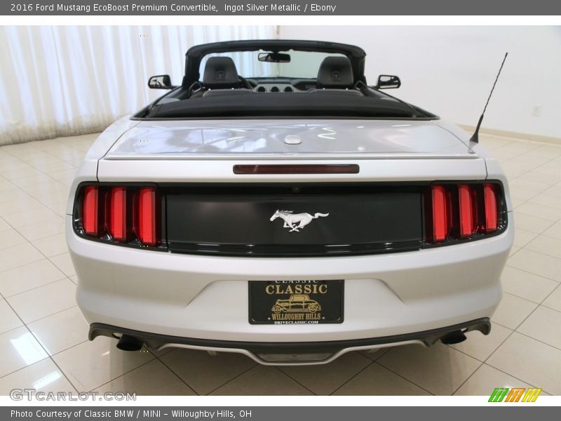 Ingot Silver Metallic / Ebony 2016 Ford Mustang EcoBoost Premium Convertible