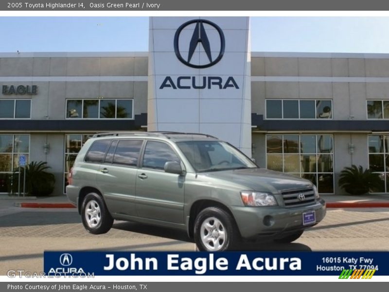 Oasis Green Pearl / Ivory 2005 Toyota Highlander I4