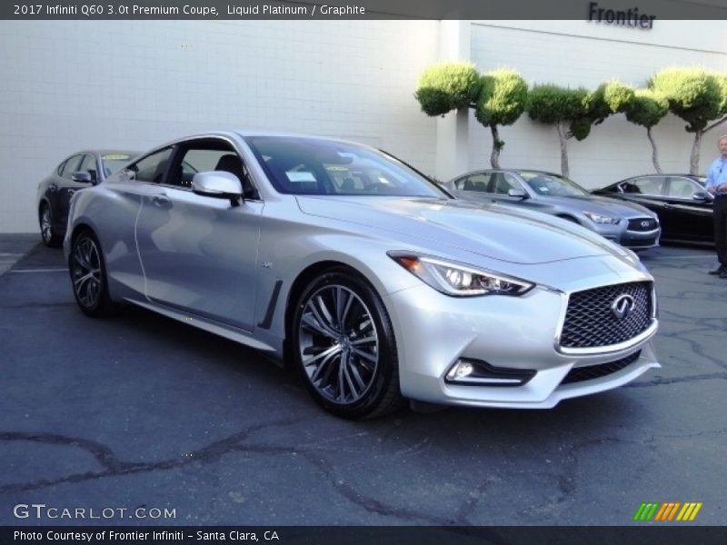 Liquid Platinum / Graphite 2017 Infiniti Q60 3.0t Premium Coupe