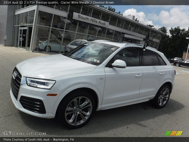 Glacier White Metallic / Chestnut Brown 2016 Audi Q3 2.0 TSFI Prestige quattro