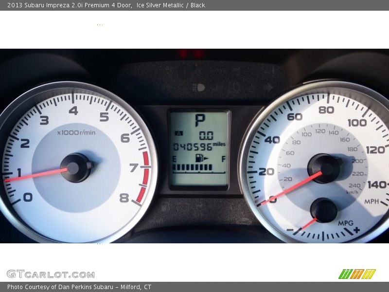 Ice Silver Metallic / Black 2013 Subaru Impreza 2.0i Premium 4 Door