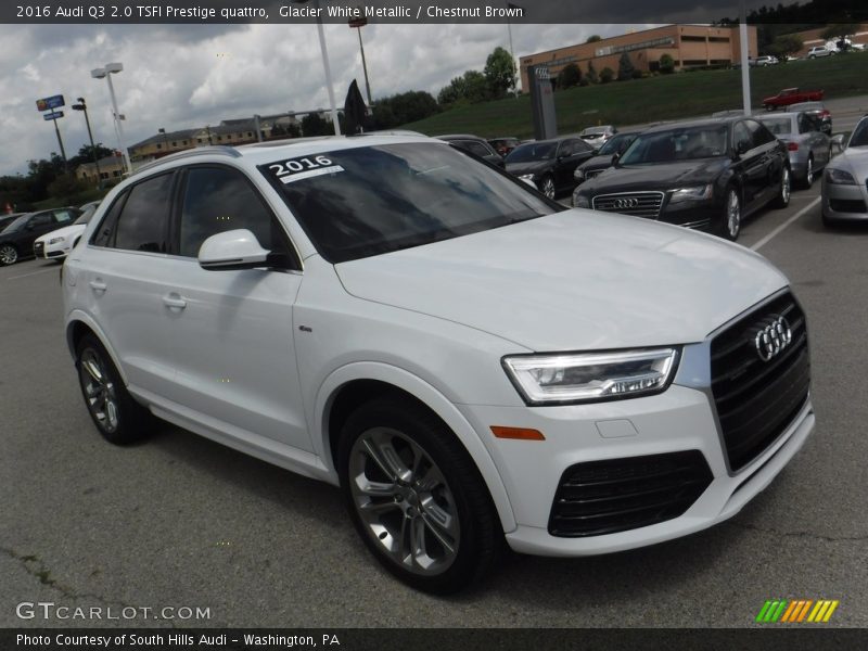 Glacier White Metallic / Chestnut Brown 2016 Audi Q3 2.0 TSFI Prestige quattro