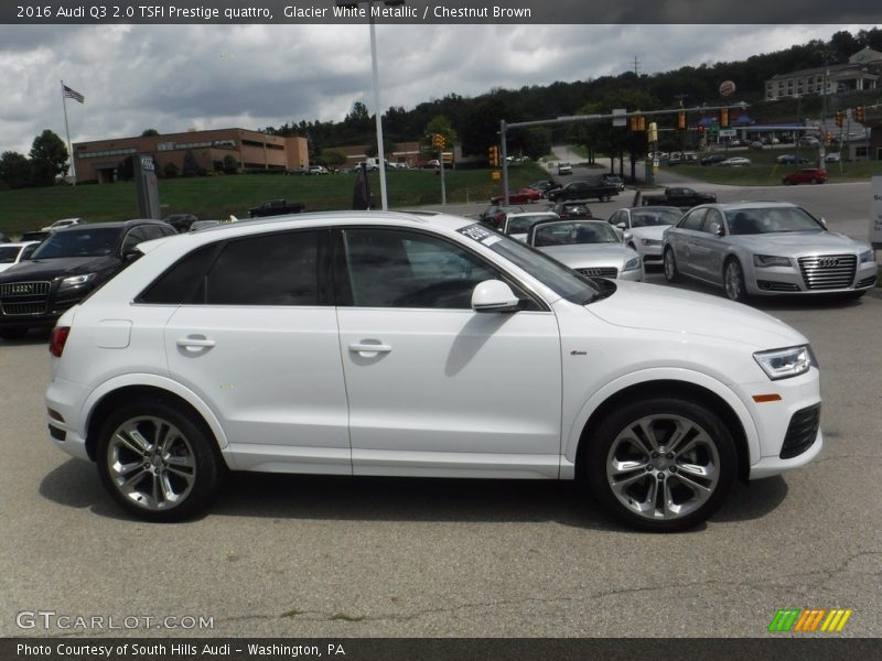 Glacier White Metallic / Chestnut Brown 2016 Audi Q3 2.0 TSFI Prestige quattro