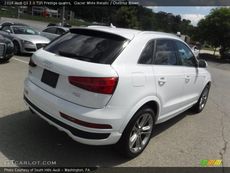 Glacier White Metallic / Chestnut Brown 2016 Audi Q3 2.0 TSFI Prestige quattro