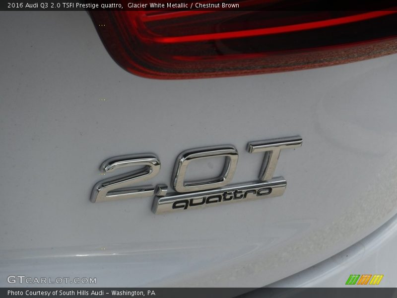 Glacier White Metallic / Chestnut Brown 2016 Audi Q3 2.0 TSFI Prestige quattro