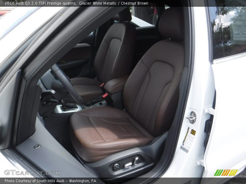 Glacier White Metallic / Chestnut Brown 2016 Audi Q3 2.0 TSFI Prestige quattro