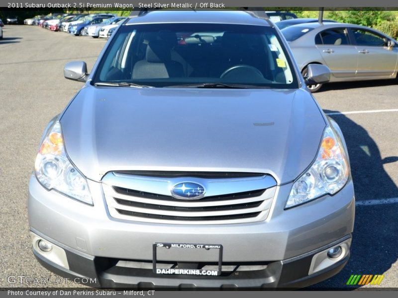 Steel Silver Metallic / Off Black 2011 Subaru Outback 2.5i Premium Wagon