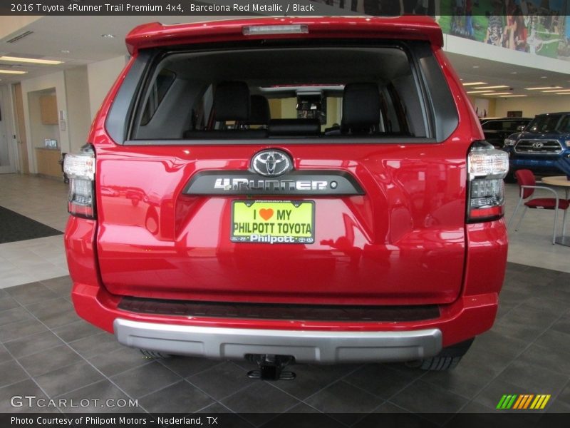 Barcelona Red Metallic / Black 2016 Toyota 4Runner Trail Premium 4x4