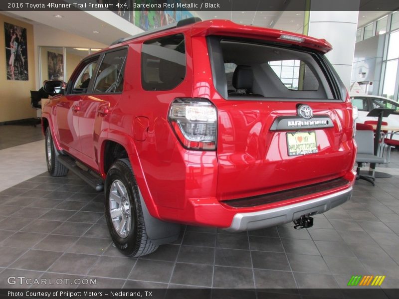 Barcelona Red Metallic / Black 2016 Toyota 4Runner Trail Premium 4x4