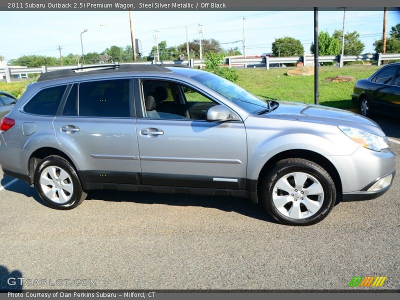 Steel Silver Metallic / Off Black 2011 Subaru Outback 2.5i Premium Wagon