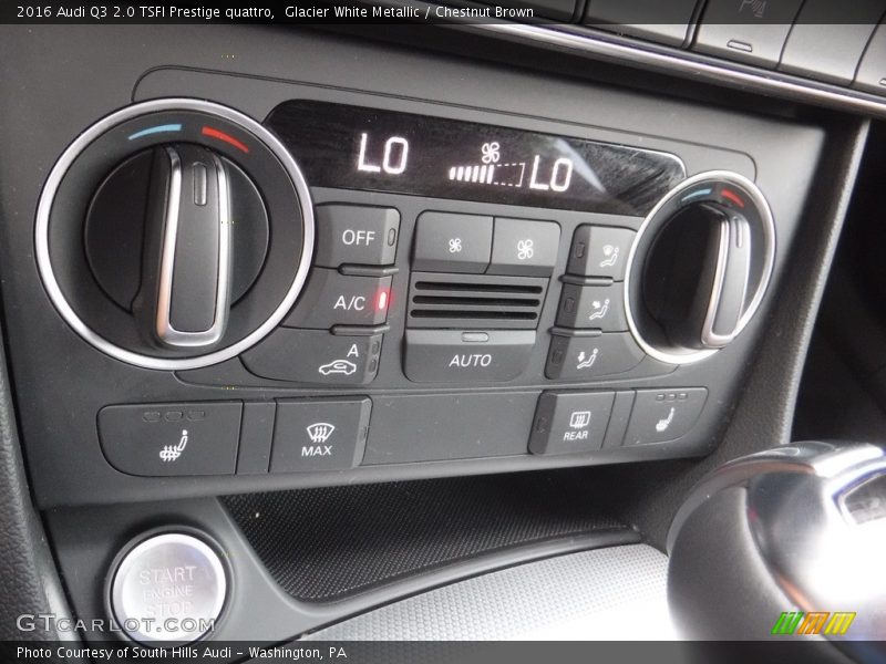Glacier White Metallic / Chestnut Brown 2016 Audi Q3 2.0 TSFI Prestige quattro