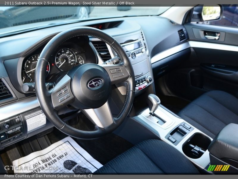 Steel Silver Metallic / Off Black 2011 Subaru Outback 2.5i Premium Wagon