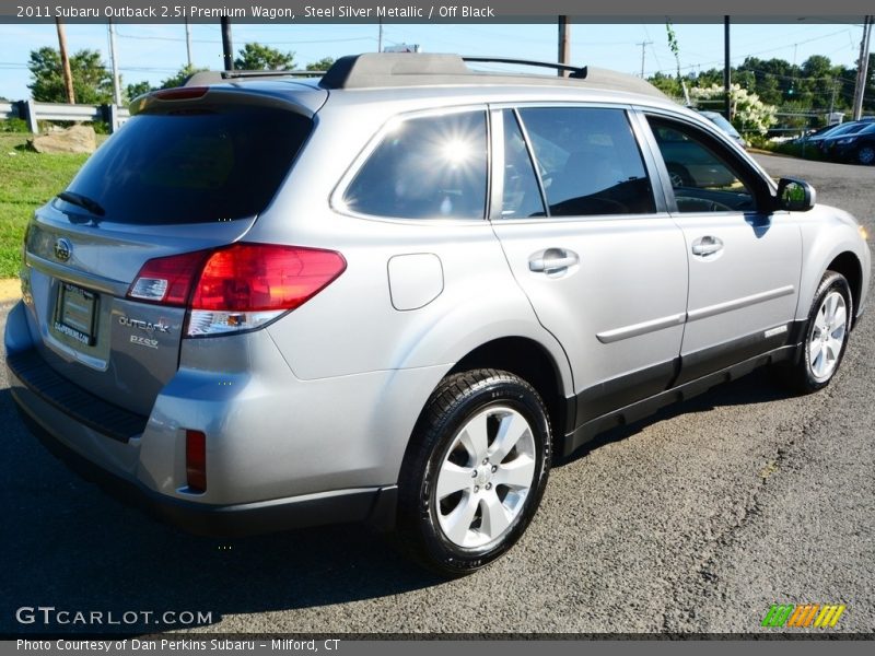 Steel Silver Metallic / Off Black 2011 Subaru Outback 2.5i Premium Wagon