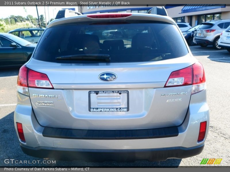 Steel Silver Metallic / Off Black 2011 Subaru Outback 2.5i Premium Wagon