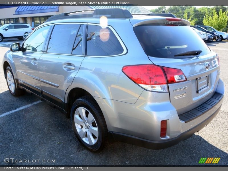 Steel Silver Metallic / Off Black 2011 Subaru Outback 2.5i Premium Wagon