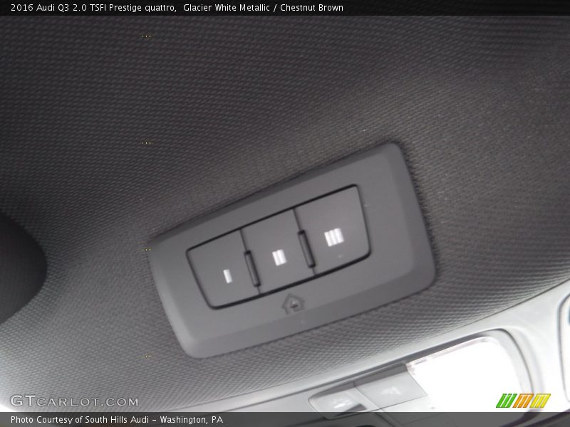 Glacier White Metallic / Chestnut Brown 2016 Audi Q3 2.0 TSFI Prestige quattro