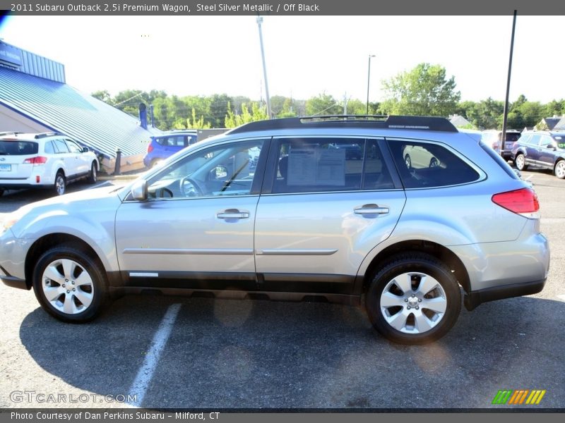 Steel Silver Metallic / Off Black 2011 Subaru Outback 2.5i Premium Wagon