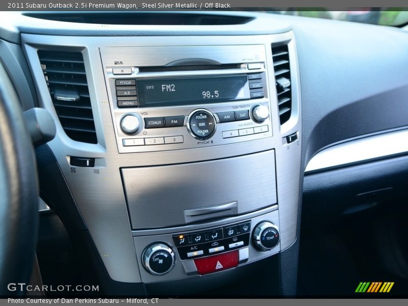 Steel Silver Metallic / Off Black 2011 Subaru Outback 2.5i Premium Wagon