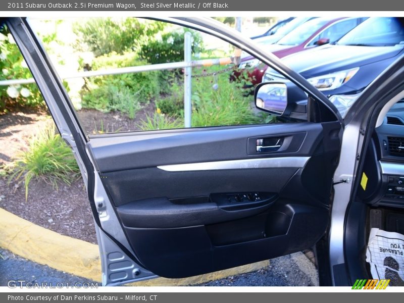Steel Silver Metallic / Off Black 2011 Subaru Outback 2.5i Premium Wagon
