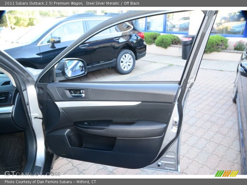 Steel Silver Metallic / Off Black 2011 Subaru Outback 2.5i Premium Wagon