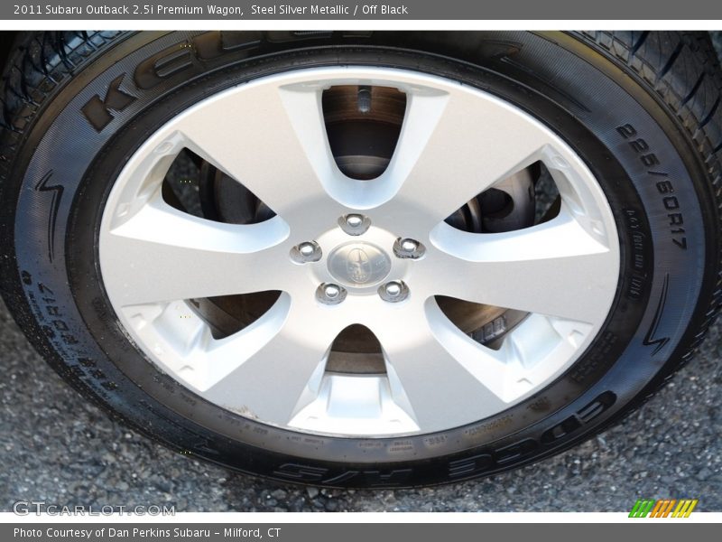 Steel Silver Metallic / Off Black 2011 Subaru Outback 2.5i Premium Wagon