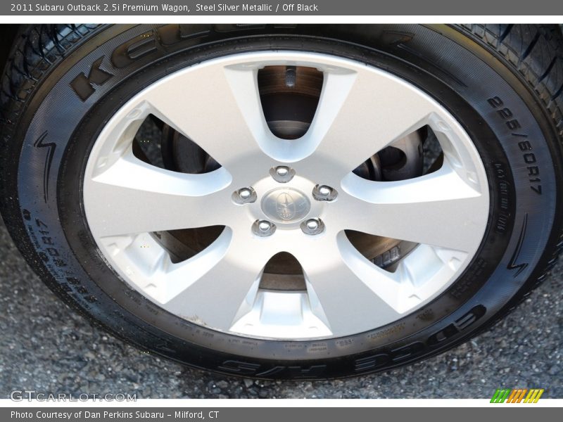 Steel Silver Metallic / Off Black 2011 Subaru Outback 2.5i Premium Wagon