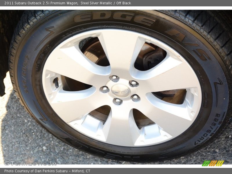 Steel Silver Metallic / Off Black 2011 Subaru Outback 2.5i Premium Wagon
