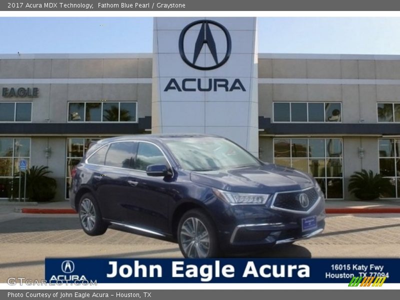 Fathom Blue Pearl / Graystone 2017 Acura MDX Technology