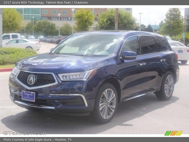 Fathom Blue Pearl / Graystone 2017 Acura MDX Technology