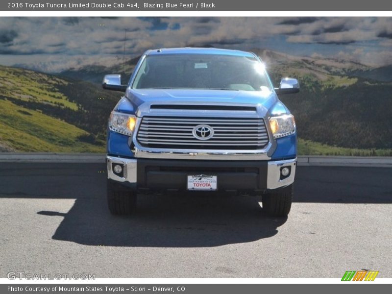 Blazing Blue Pearl / Black 2016 Toyota Tundra Limited Double Cab 4x4