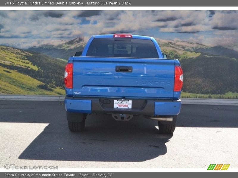 Blazing Blue Pearl / Black 2016 Toyota Tundra Limited Double Cab 4x4