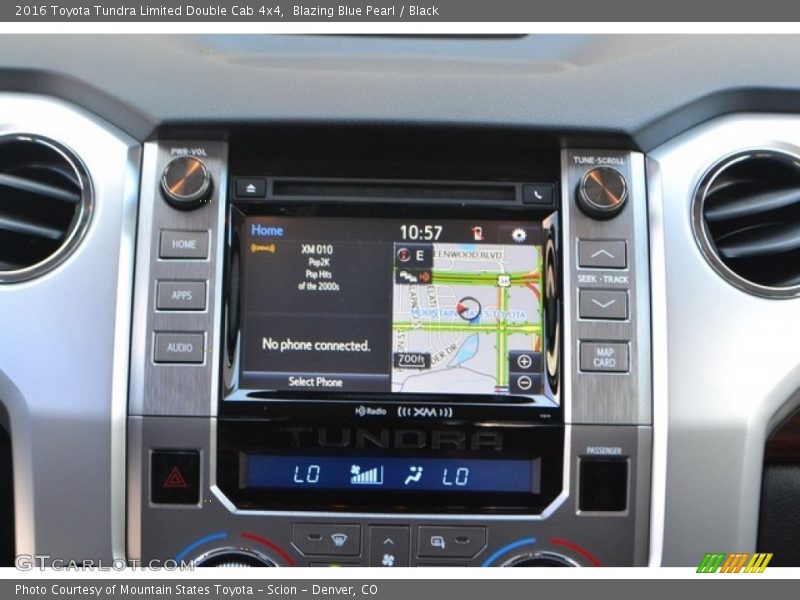 Blazing Blue Pearl / Black 2016 Toyota Tundra Limited Double Cab 4x4