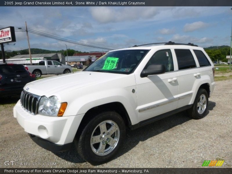 Stone White / Dark Khaki/Light Graystone 2005 Jeep Grand Cherokee Limited 4x4