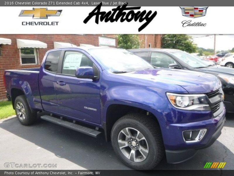 Laser Blue / Jet Black 2016 Chevrolet Colorado Z71 Extended Cab 4x4