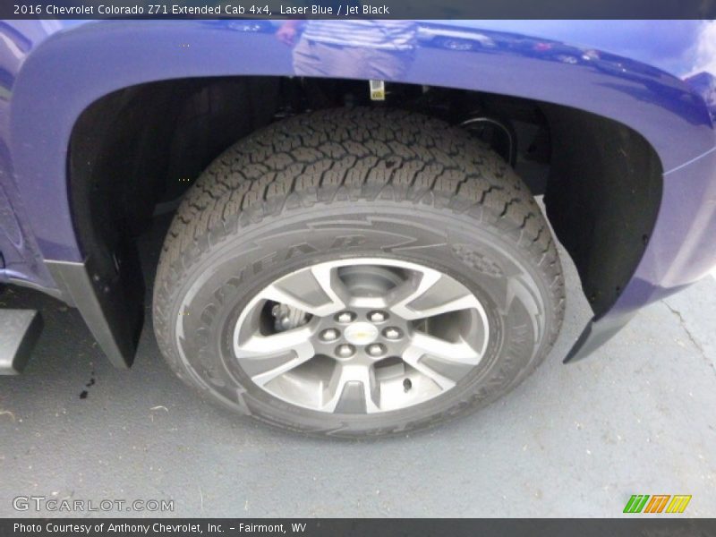Laser Blue / Jet Black 2016 Chevrolet Colorado Z71 Extended Cab 4x4