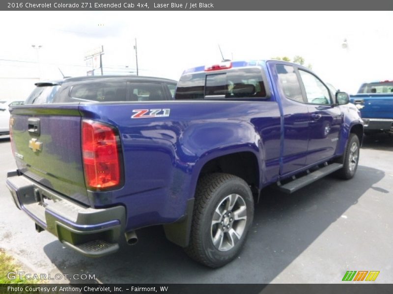 Laser Blue / Jet Black 2016 Chevrolet Colorado Z71 Extended Cab 4x4