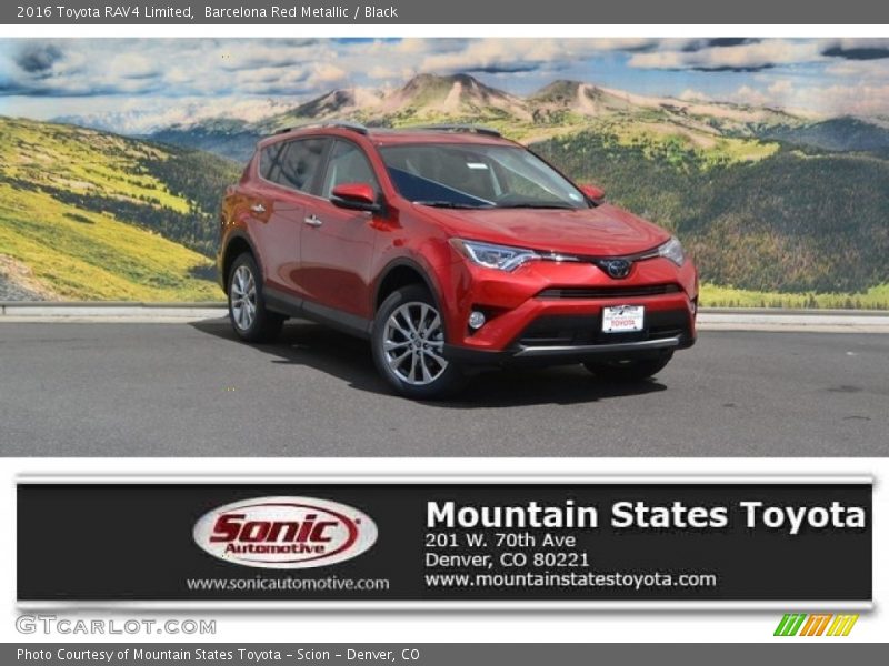 Barcelona Red Metallic / Black 2016 Toyota RAV4 Limited