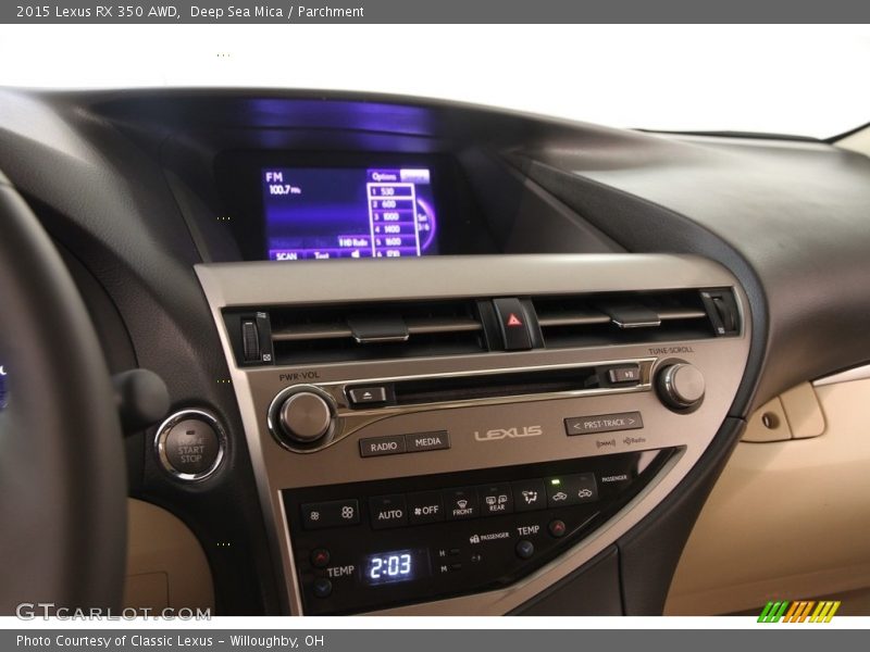 Controls of 2015 RX 350 AWD
