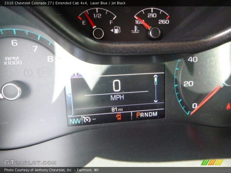 Laser Blue / Jet Black 2016 Chevrolet Colorado Z71 Extended Cab 4x4