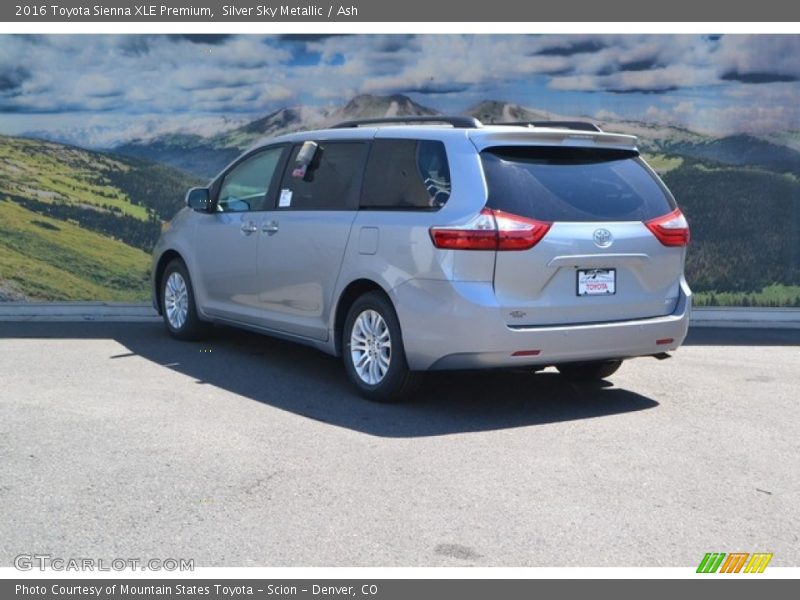Silver Sky Metallic / Ash 2016 Toyota Sienna XLE Premium
