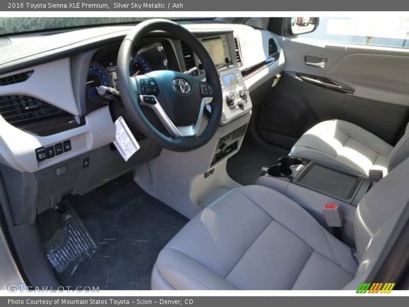 Silver Sky Metallic / Ash 2016 Toyota Sienna XLE Premium