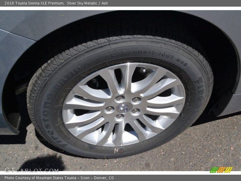 Silver Sky Metallic / Ash 2016 Toyota Sienna XLE Premium
