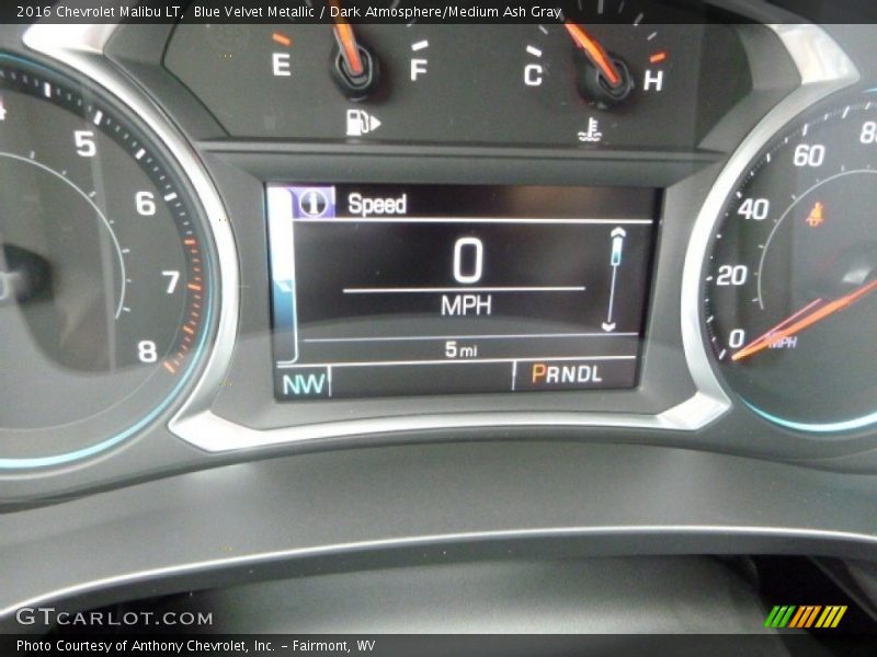 Blue Velvet Metallic / Dark Atmosphere/Medium Ash Gray 2016 Chevrolet Malibu LT