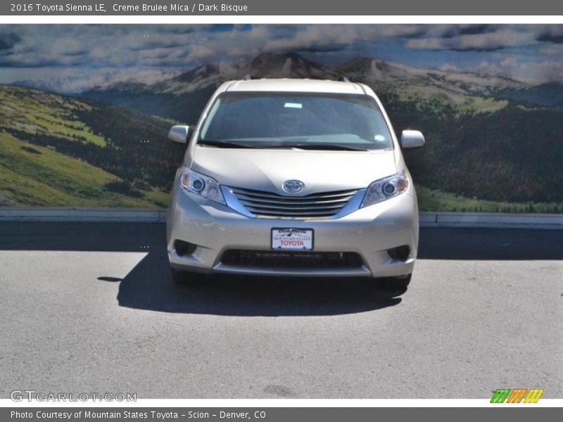 Creme Brulee Mica / Dark Bisque 2016 Toyota Sienna LE
