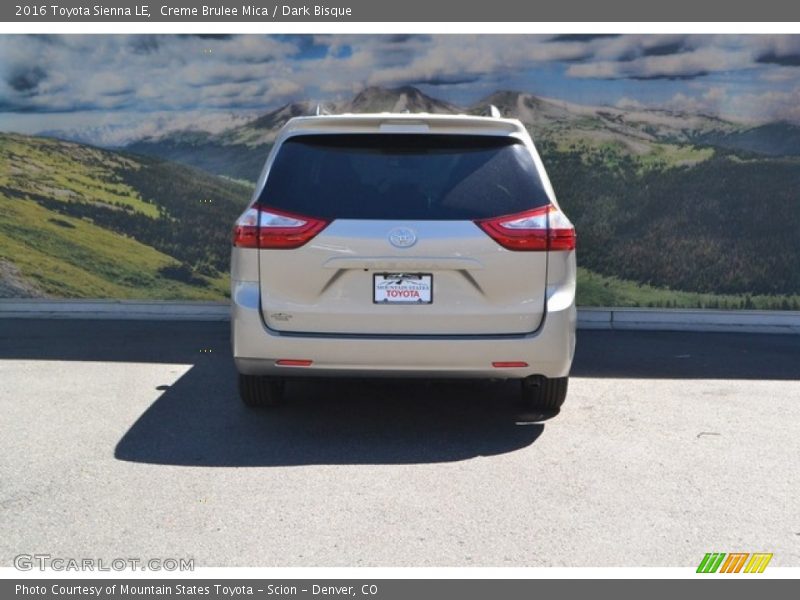 Creme Brulee Mica / Dark Bisque 2016 Toyota Sienna LE