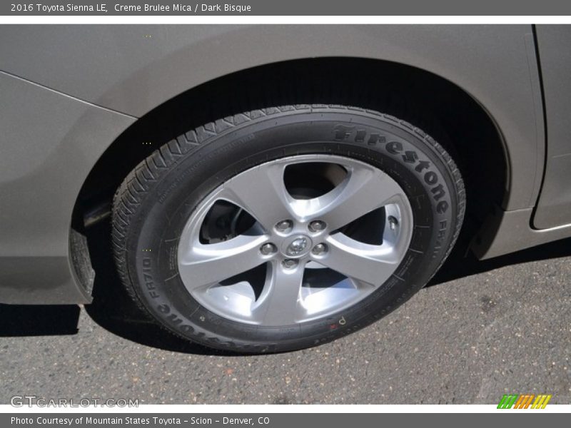 Creme Brulee Mica / Dark Bisque 2016 Toyota Sienna LE
