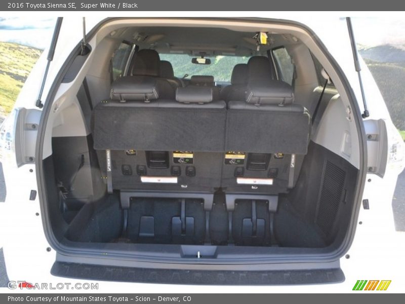 Super White / Black 2016 Toyota Sienna SE